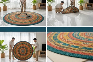 regular jute rug cleaning process